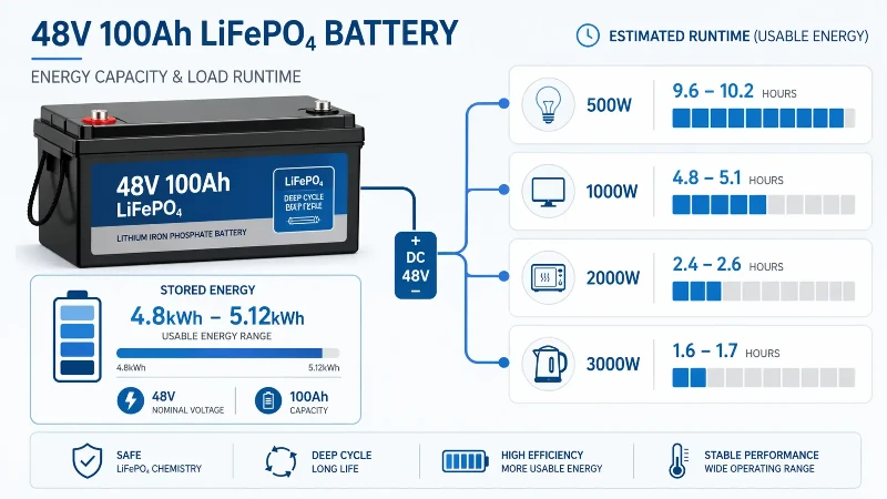 48V 100Ah battery energy and runtime calculation 48V 100Ah battery energy and runtime calculation